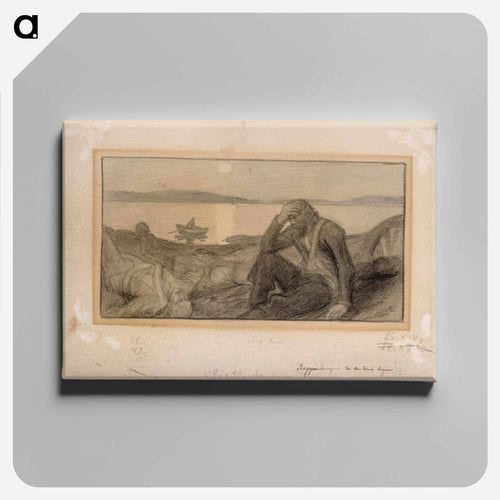 Kuoleva soturi -runon alkuvinjetti - Albert Edelfelt Canvas.