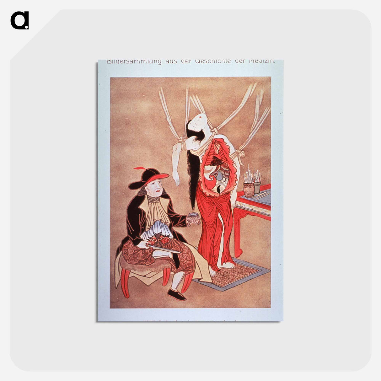 アートポストカード-Dutch Doctor Dissecting a Japanese Woman
 - 国立医学図書館 Postcard.