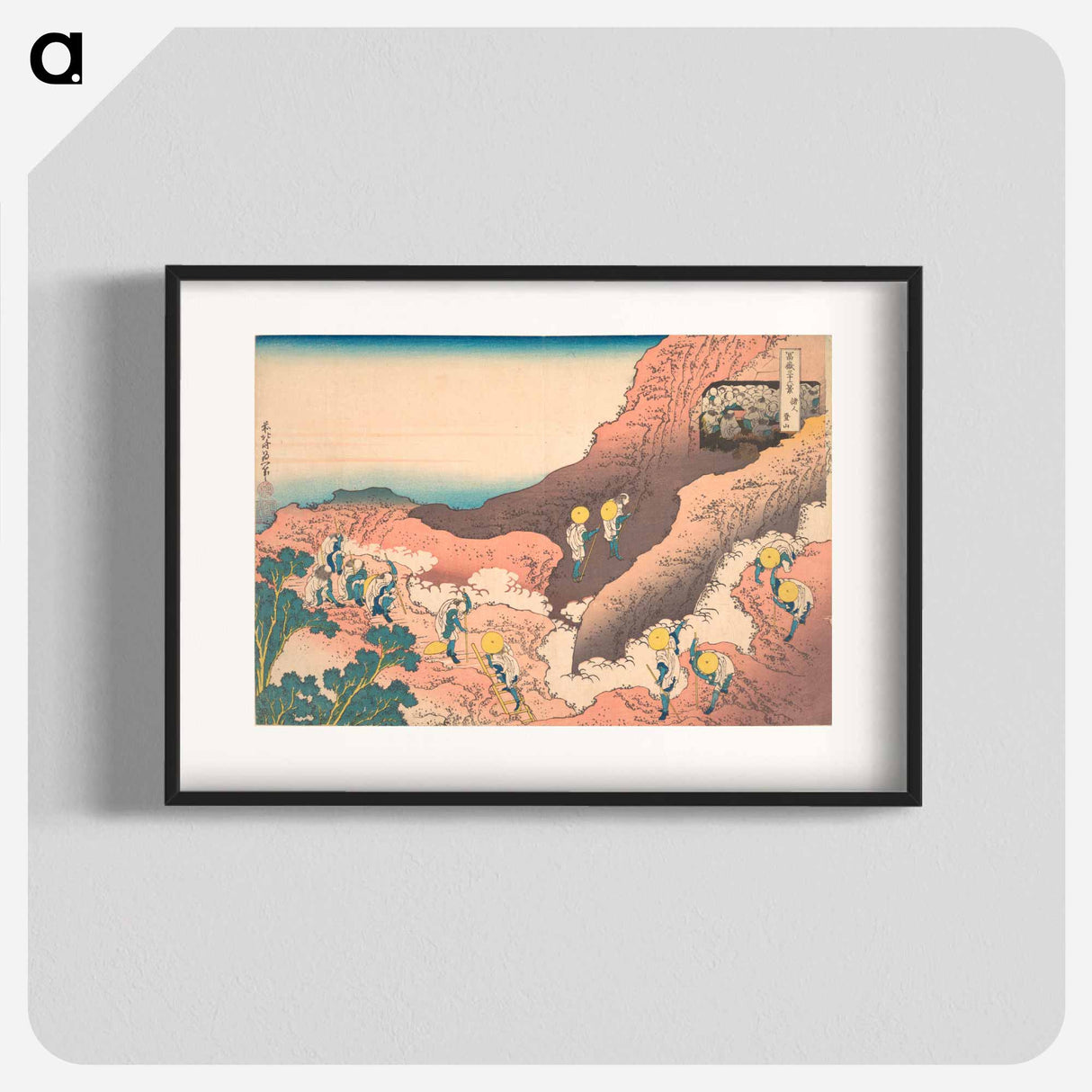アートポスター-Groups of Mountain Climbers - 葛飾 北斎 Poster.