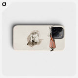 Kaksinkertainen kirjoituspaperi, jossa omakuva sekä venäläinen kasakka - アルバート エーデルフェルト Phone Case.