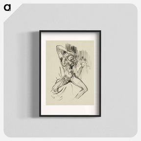 アートポスター-Sketchbook 22 woman with an apple - アーノルド ピーター ワイズ クビンチャン Poster.