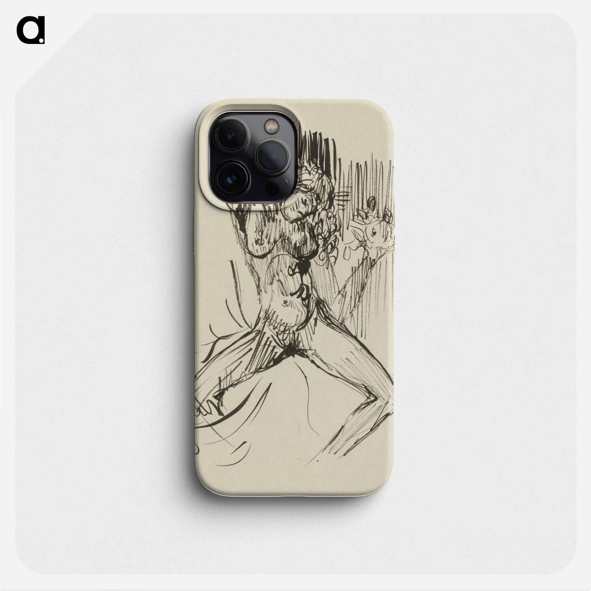 Sketchbook 22 woman with an apple - アーノルド ピーター ワイズ クビンチャン Phone Case.
