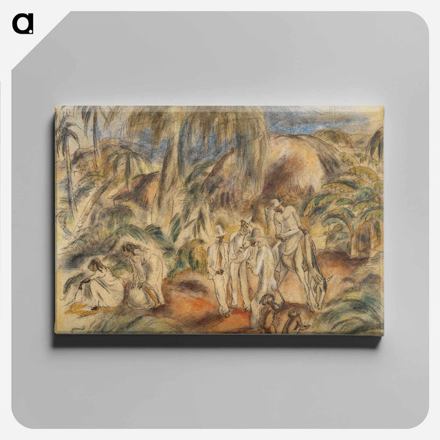 アートパネル-Figures in Tropical Landscape
 - バーンズ・コレクション Canvas.