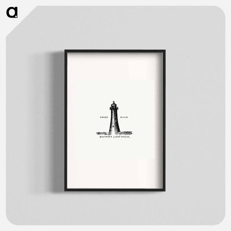 アートポスター-Southsea Lighthouse Illustration
 - 大英図書館 Poster.