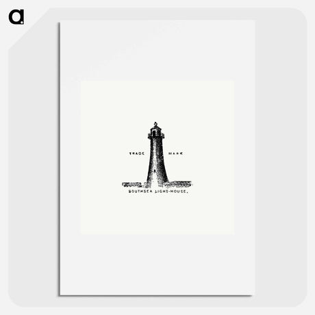 アートポスター-Southsea Lighthouse Illustration
 - 大英図書館 Poster.