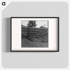 アートポスター-Greene County, Ga. A fence in an eroding field - ドロテア ラング Poster.