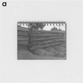 アートメモ帳-Greene County, Ga. A fence in an eroding field - ドロテア ラング Memo.