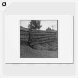 Greene County, Ga. A fence in an eroding field - Dorothea Lange Poster.