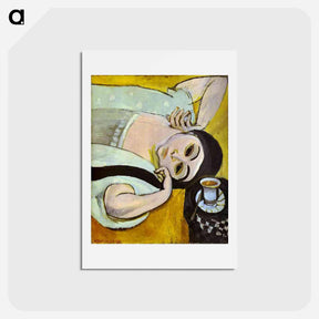 アートポストカード-Laurette's Head with a Coffee Cup - アンリ マティス Postcard.