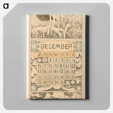 Kalenderblad december met slapend roodborstje - テオ ヴァン ホイテマ Canvas.