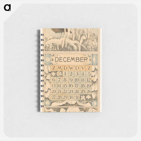 アートメモ帳-Kalenderblad december met slapend roodborstje - テオ ヴァン ホイテマ Memo.