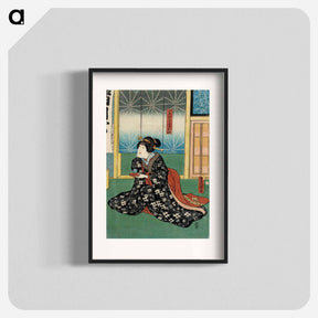 アートポスター-Actor in a Role of Kogorō's Wife, Osen in the Play Na ni Takashi Mariuta Jitsuroku
 - 歌川 国貞 Poster.