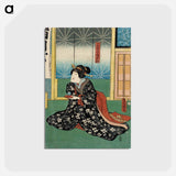 アートポストカード-Actor in a Role of Kogorō's Wife, Osen in the Play Na ni Takashi Mariuta Jitsuroku
 - 歌川 国貞 Postcard.