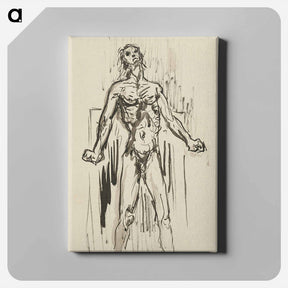 アートパネル-Sketchbook 22 male figure - アーノルド ピーター ワイズ クビンチャン Canvas.