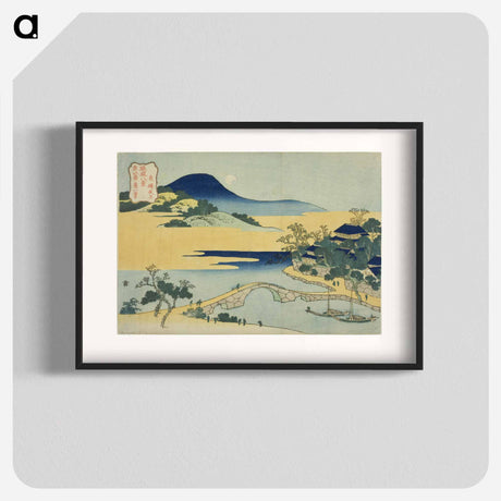 アートポスター-Hokusai's Evening Moon at Izumizaki - 葛飾 北斎 Poster.