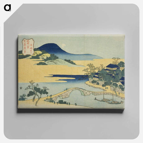アートパネル-Hokusai's Evening Moon at Izumizaki - 葛飾 北斎 Canvas.