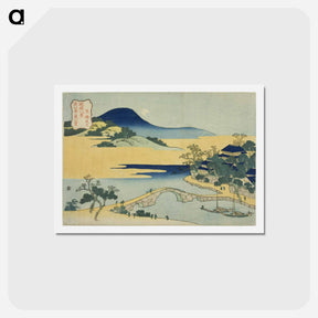アートポストカード-Hokusai's Evening Moon at Izumizaki - 葛飾 北斎 Postcard.