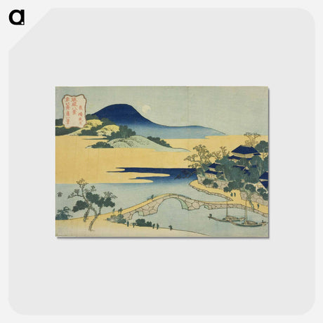 アートポストカード-Hokusai's Evening Moon at Izumizaki - 葛飾 北斎 Postcard.