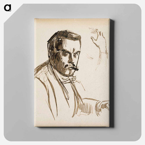 Omakuva sikaari suussa - Albert Edelfelt Canvas.