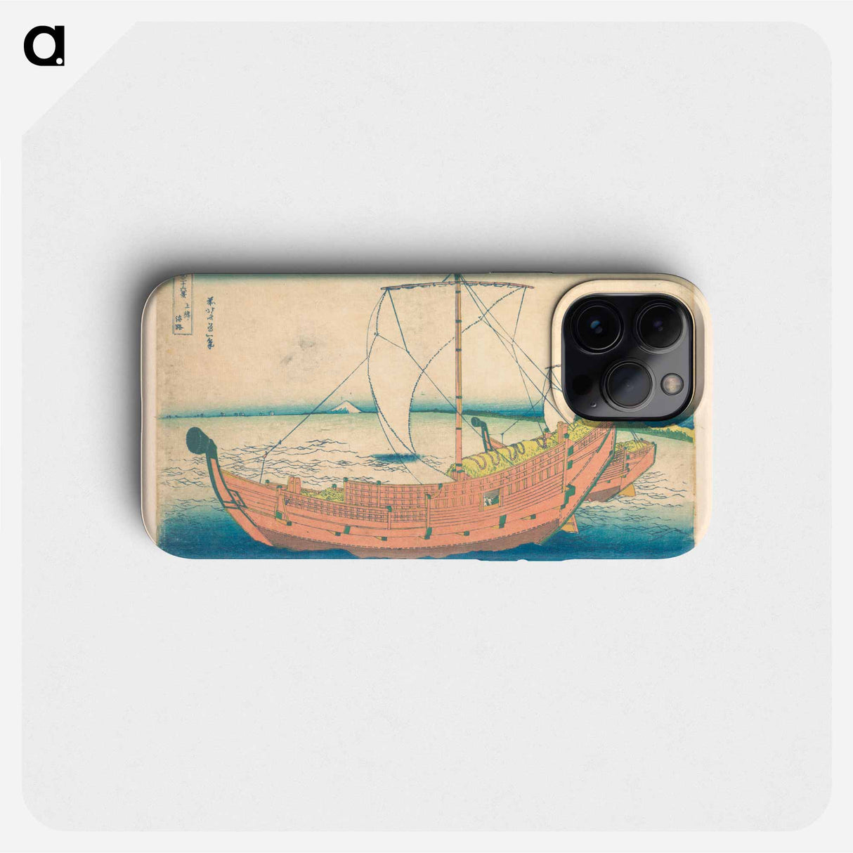 At Sea off Kazusa - Katsushika Hokusai Phone Case.