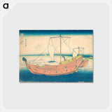 アートポストカード-At Sea off Kazusa - 葛飾 北斎 Postcard.