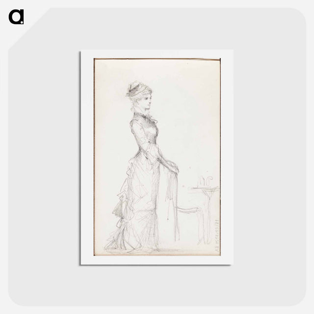 アートポストカード-(unknown) part of a sketchbook - アルバート エーデルフェルト Postcard.