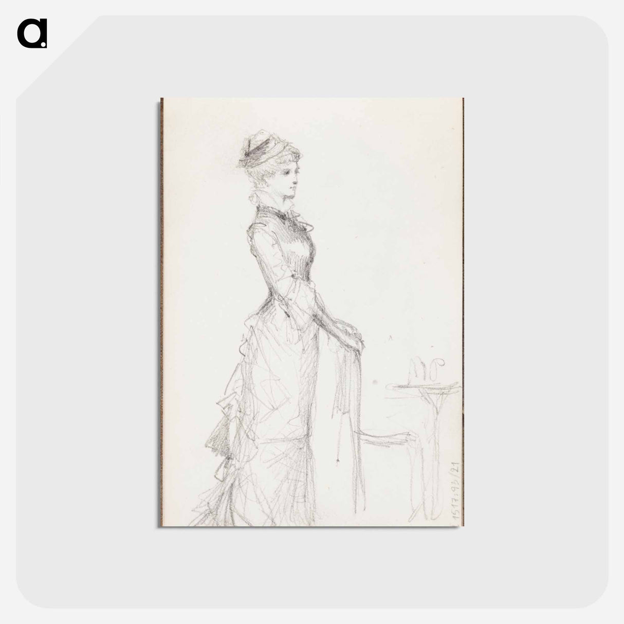 アートポストカード-(unknown) part of a sketchbook - アルバート エーデルフェルト Postcard.