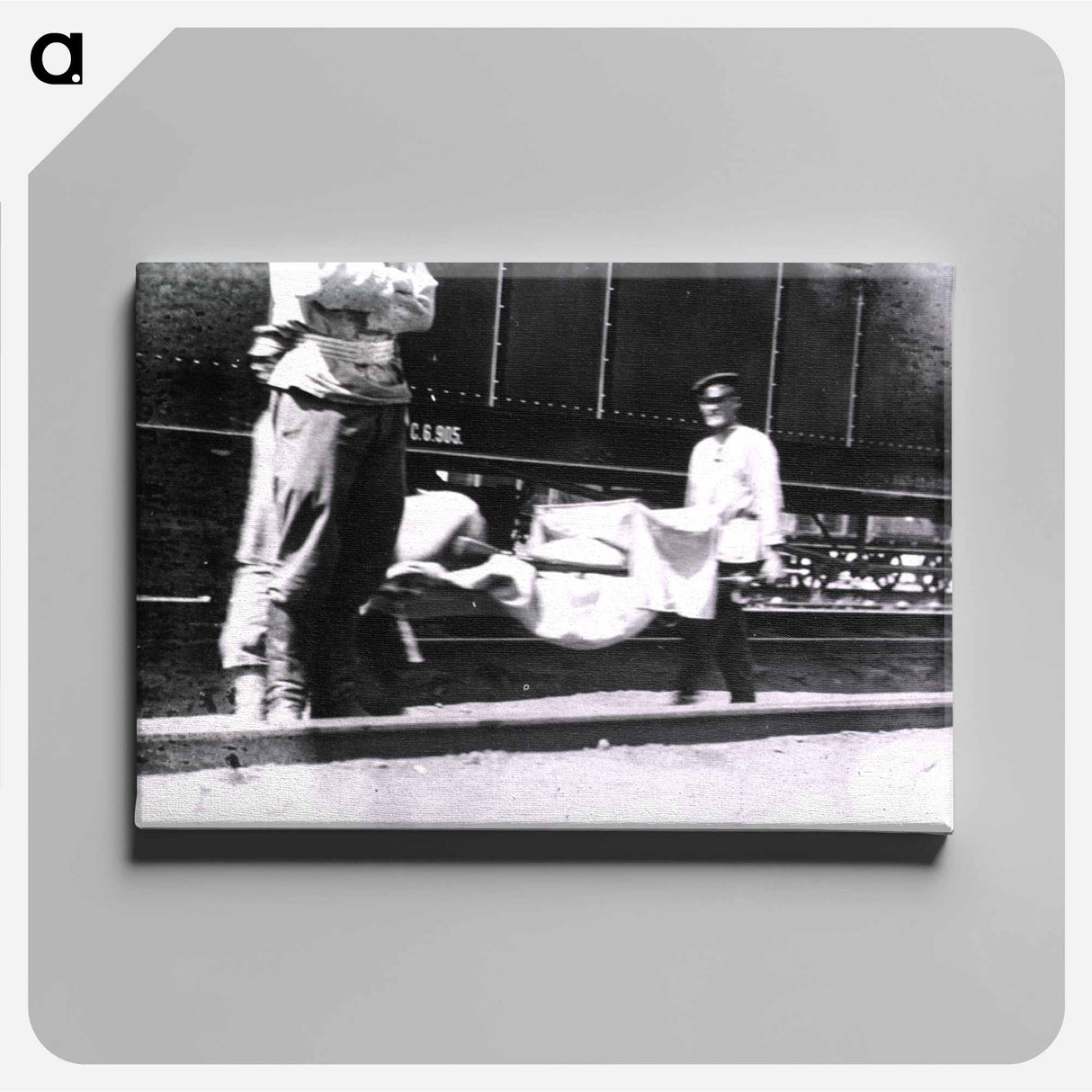 アートパネル-Loading a Hospital Train with Typhoid Victims, Station 83, Manchuria
 - 国立医学図書館 Canvas.