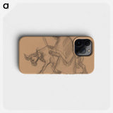 A woman with a cow - アーノルド ピーター ワイズ クビンチャン Phone Case.