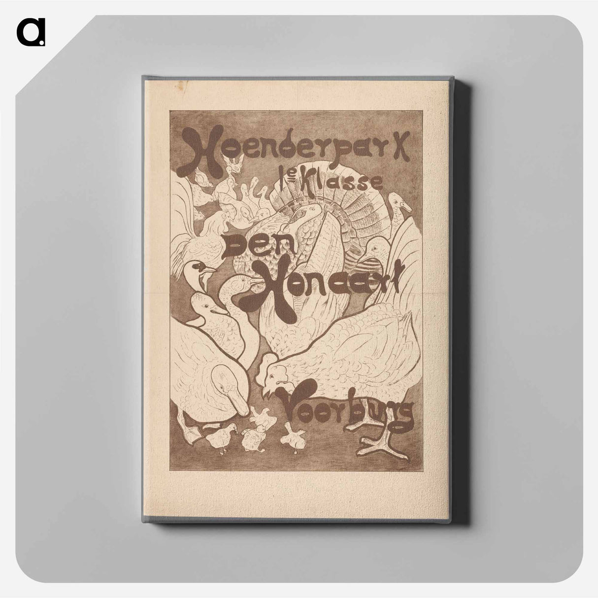 Affiche voor het Hoenderpark 1e klasse Den Honaart Voorburg by Theo van Hoytema - テオ ヴァン ホイテマ Canvas.
