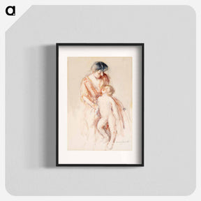 アートポスター-Woman with Nude Boy at Her Left
 - バーンズ・コレクション Poster.