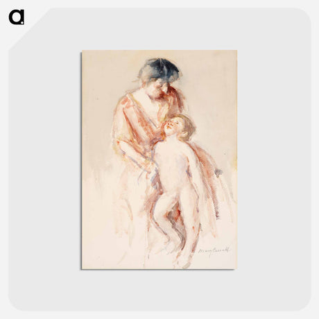 アートポストカード-Woman with Nude Boy at Her Left
 - バーンズ・コレクション Postcard.