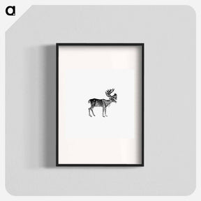 アートポスター-Reindeer Illustration
 - 大英図書館 Poster.
