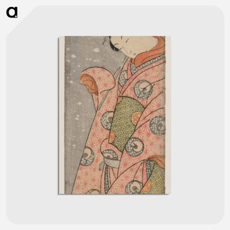 アートポストカード-Woman with Umbrella in Snow
 - クリーブランド美術館 Postcard.