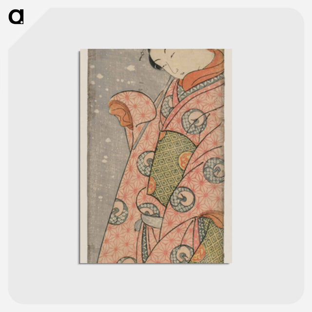アートポストカード-Woman with Umbrella in Snow
 - クリーブランド美術館 Postcard.
