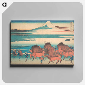 アートパネル-The New Fields at Ōno in Suruga Province - 葛飾 北斎 Canvas.