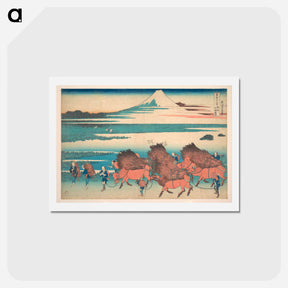 アートポストカード-The New Fields at Ōno in Suruga Province - 葛飾 北斎 Postcard.