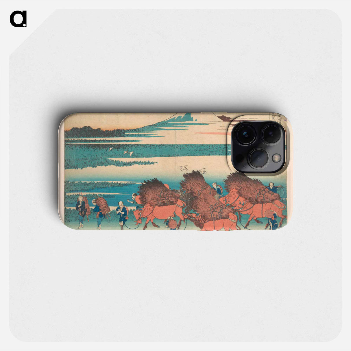 The New Fields at Ōno in Suruga Province - 葛飾 北斎 Phone Case.