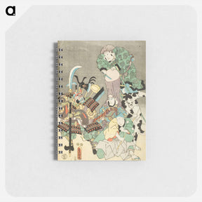 アートメモ帳-Actors as Ebisu, Fukurokuju, Benkei, Fox and Hunter in the Style of Ōtsu-e
 - 歌川 国貞 Memo.