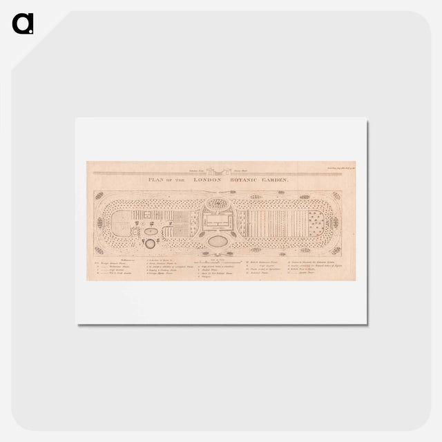アートポストカード-Plan of the London Botanic Garden
 - イェール大学アートギャラリー Postcard.