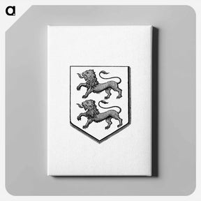 アートパネル-Heraldic Shield with Two Lions
 - 大英図書館 Canvas.