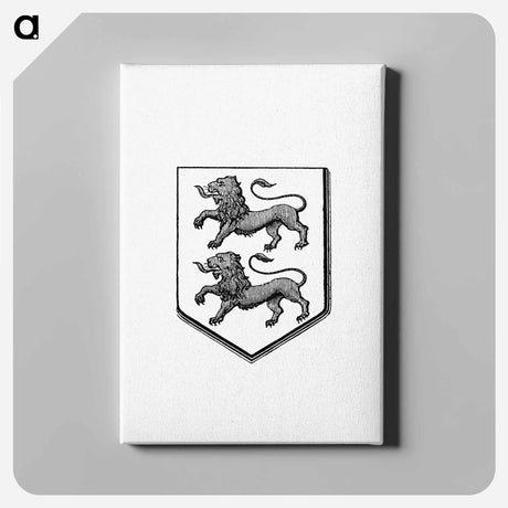 アートパネル-Heraldic Shield with Two Lions
 - 大英図書館 Canvas.