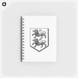 アートメモ帳-Heraldic Shield with Two Lions
 - 大英図書館 Memo.