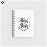 アートメモ帳-Heraldic Shield with Two Lions
 - 大英図書館 Memo.