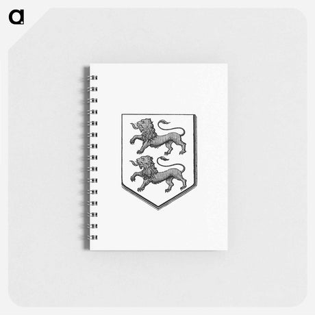 アートメモ帳-Heraldic Shield with Two Lions
 - 大英図書館 Memo.