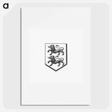 アートポスター-Heraldic Shield with Two Lions
 - 大英図書館 Poster.