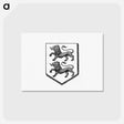 アートポストカード-Heraldic Shield with Two Lions
 - 大英図書館 Postcard.