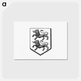 アートポストカード-Heraldic Shield with Two Lions
 - 大英図書館 Postcard.