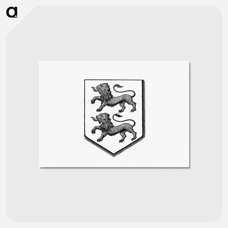 アートポストカード-Heraldic Shield with Two Lions
 - 大英図書館 Postcard.
