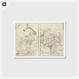 アートポストカード-Hokusai manga (kuvakirja), vol. vii by Katsushika Hokusai - 葛飾 北斎 Postcard.